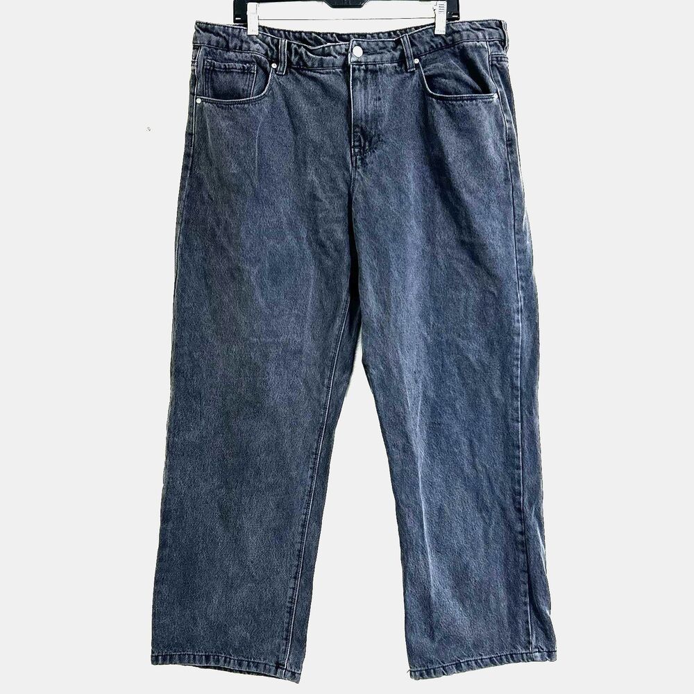 Empyre Relax Jeans Women Size 16 Denim Charcoal Jeans Retro Y2K Baggy Loose Fit